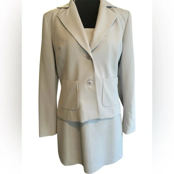 BEBE Light Gray Blazer and Dress Set - Picture 3 of 11